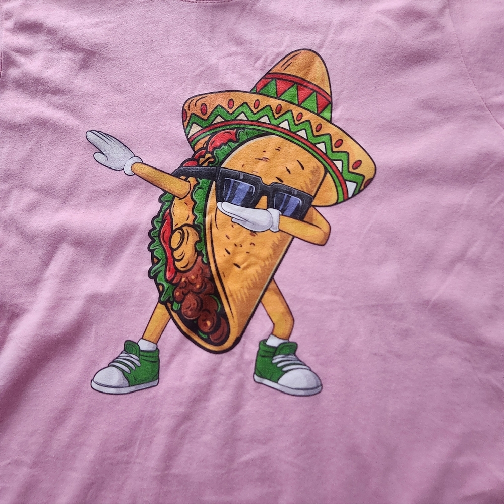 Pink Taco Graphic T-Shirt Womans - Picture 2 of 2